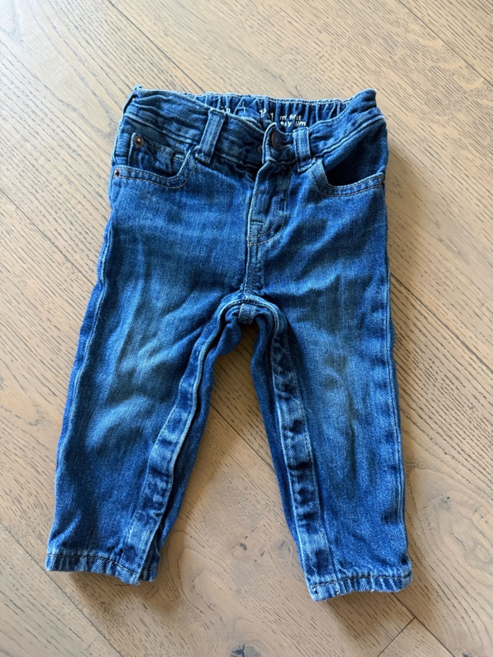 Baby Gap Snap Crotch Jeans 12-18 Months Blue Denim